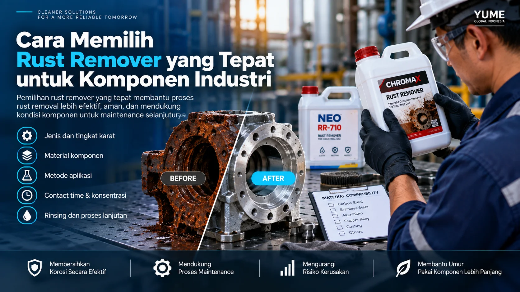 Cara Memilih Rust Remover yang Tepat untuk Komponen Industri