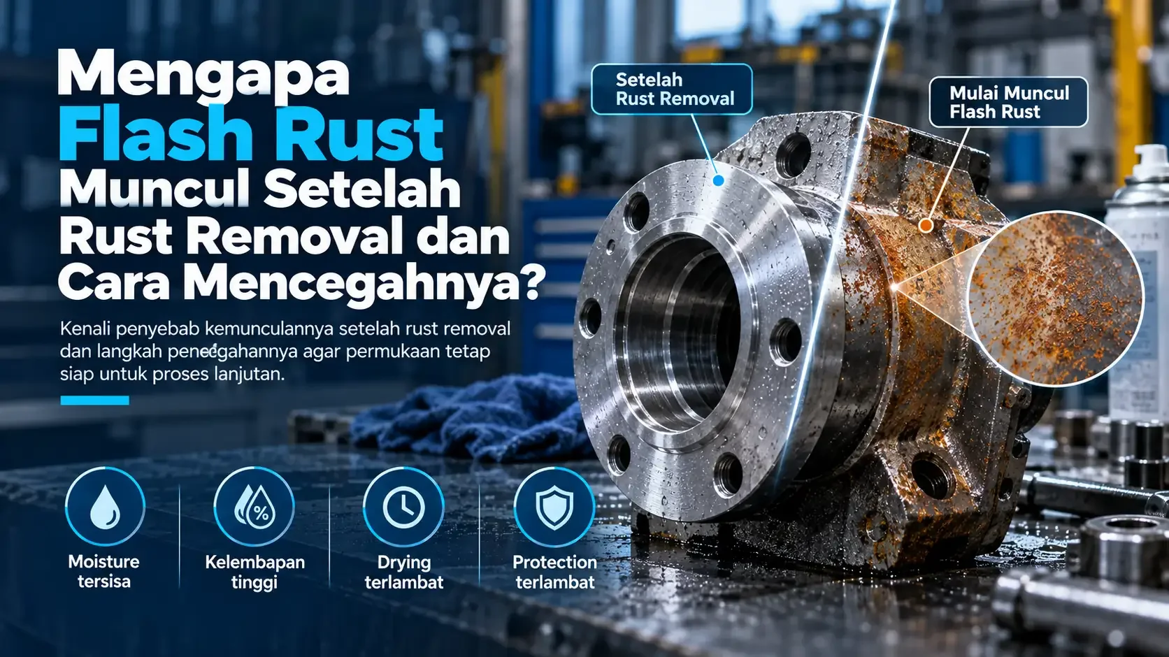 Mengapa Flash Rust Muncul Setelah Rust Removal dan Cara Mencegahnya?