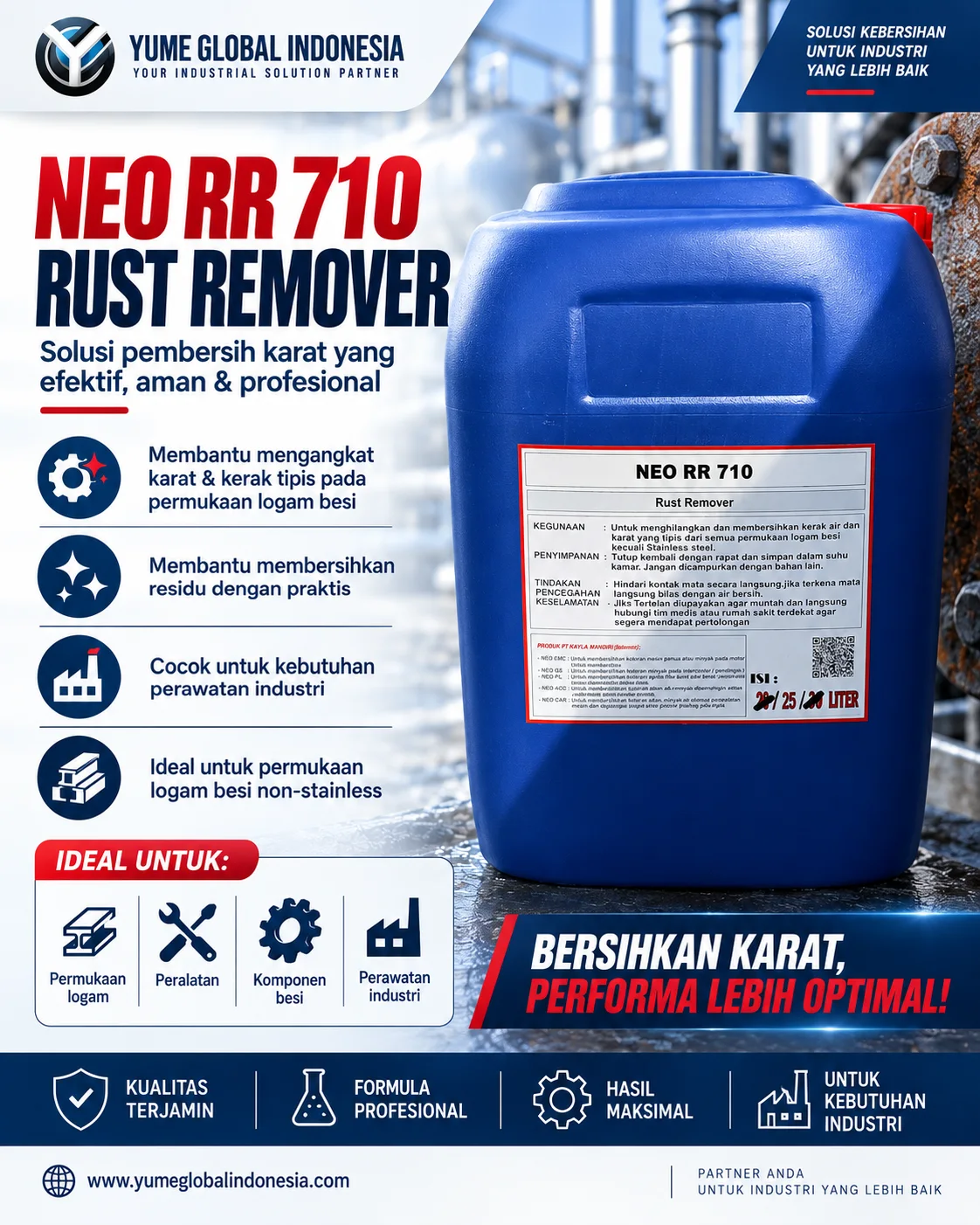 NEO RR-710 Rust Remover – Pembersih Karat Industri