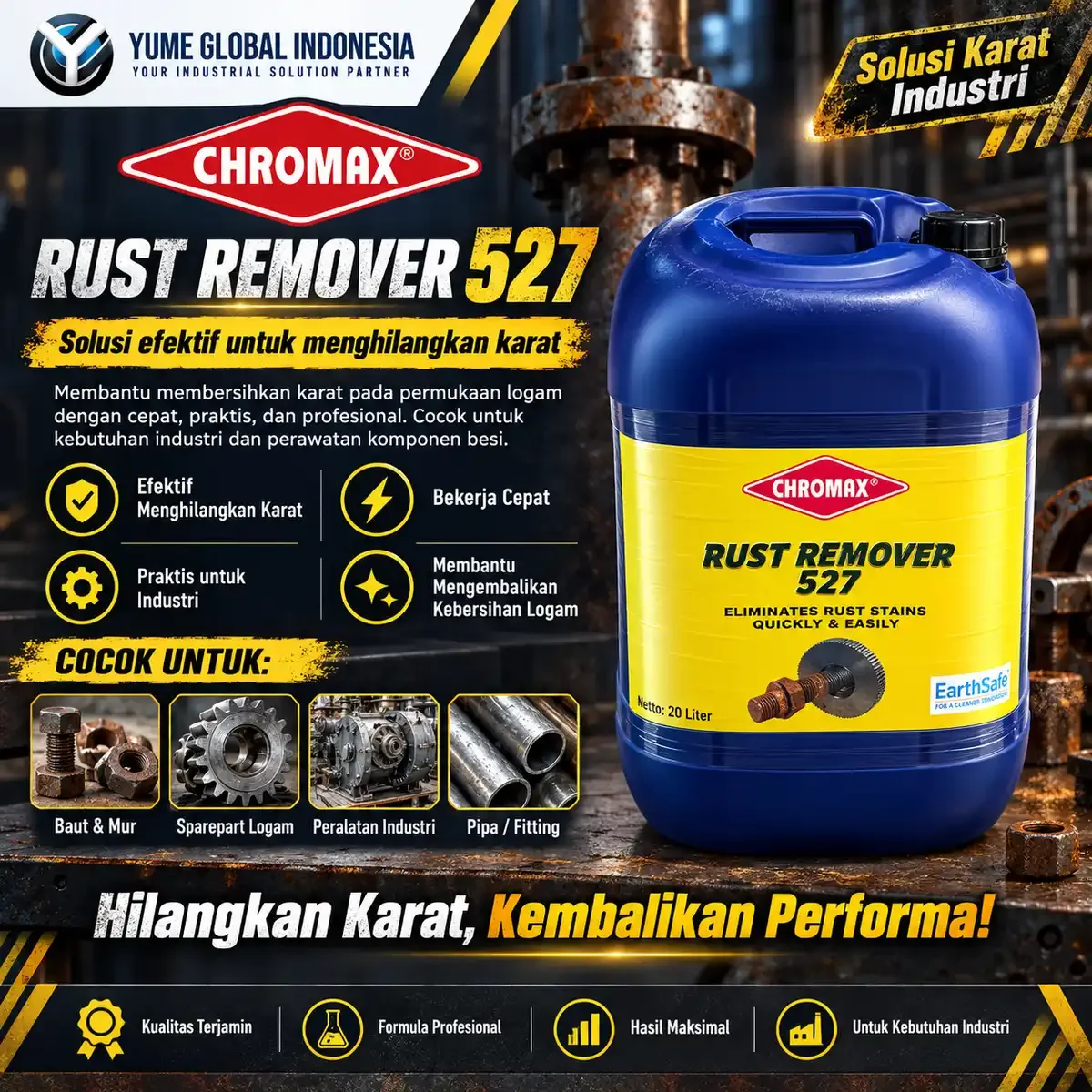 Chromax Rust Remover 527 – Pembersih Karat Industri