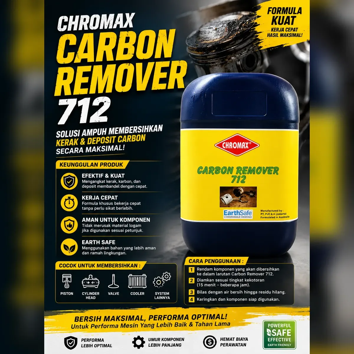 Carbon Remover Chromax CR-712 – Pembersih Kerak Karbon Industri