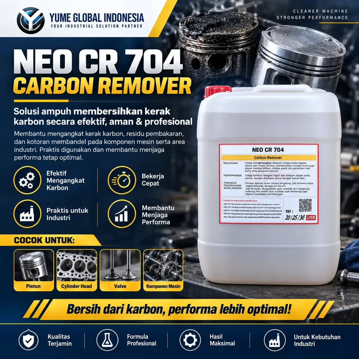 NEO CR-704 Carbon Remover – Pembersih Karbon & Oil Deposit Industri